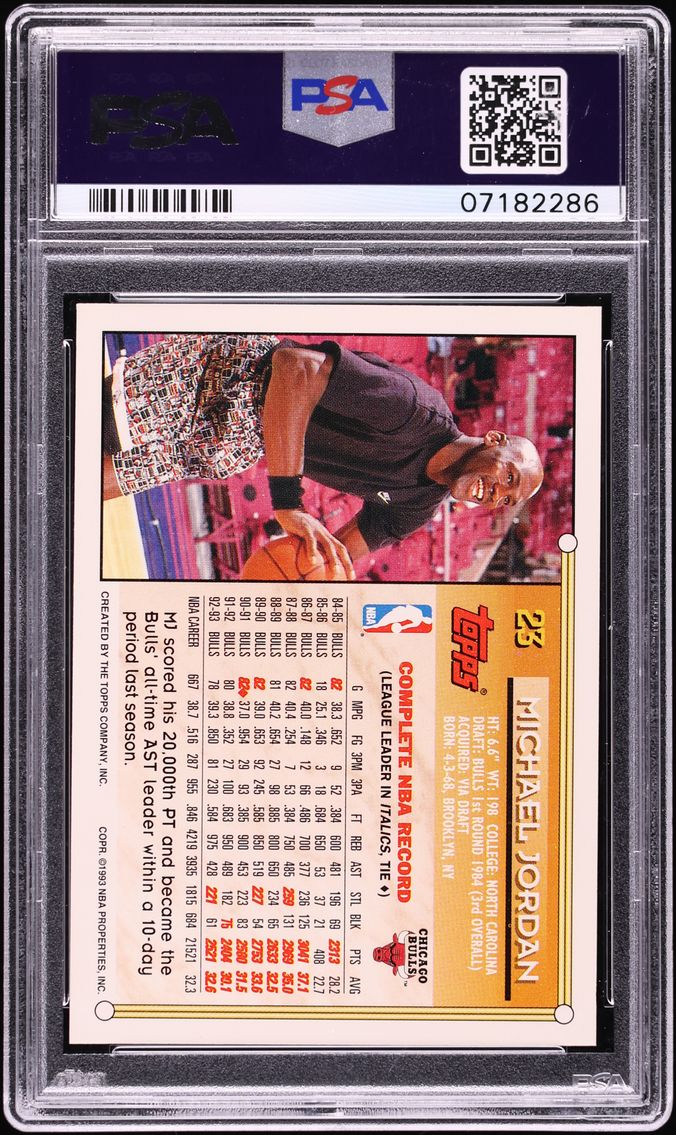 1993 Topps Basketball Michael Jordan #23 PSA 10 GEM MINT