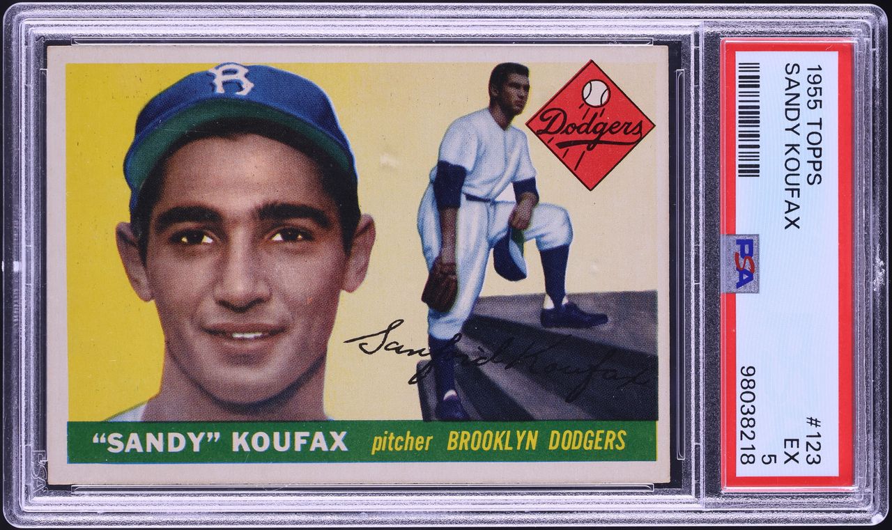 1955 Topps Sandy Koufax ROOKIE #123 PSA 5 EX