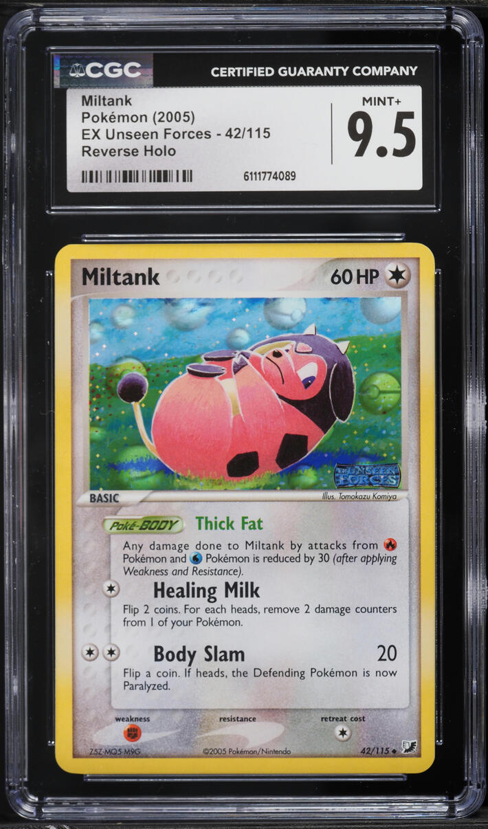 2005 Pokemon EX Unseen Forces Reverse Holo Miltank #42 CGC 9.5 MINT+
