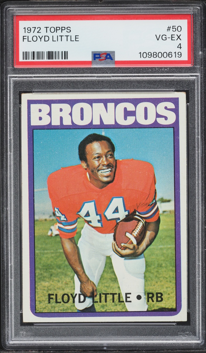 1972 Topps Football Floyd Little #50 PSA 4 VGEX