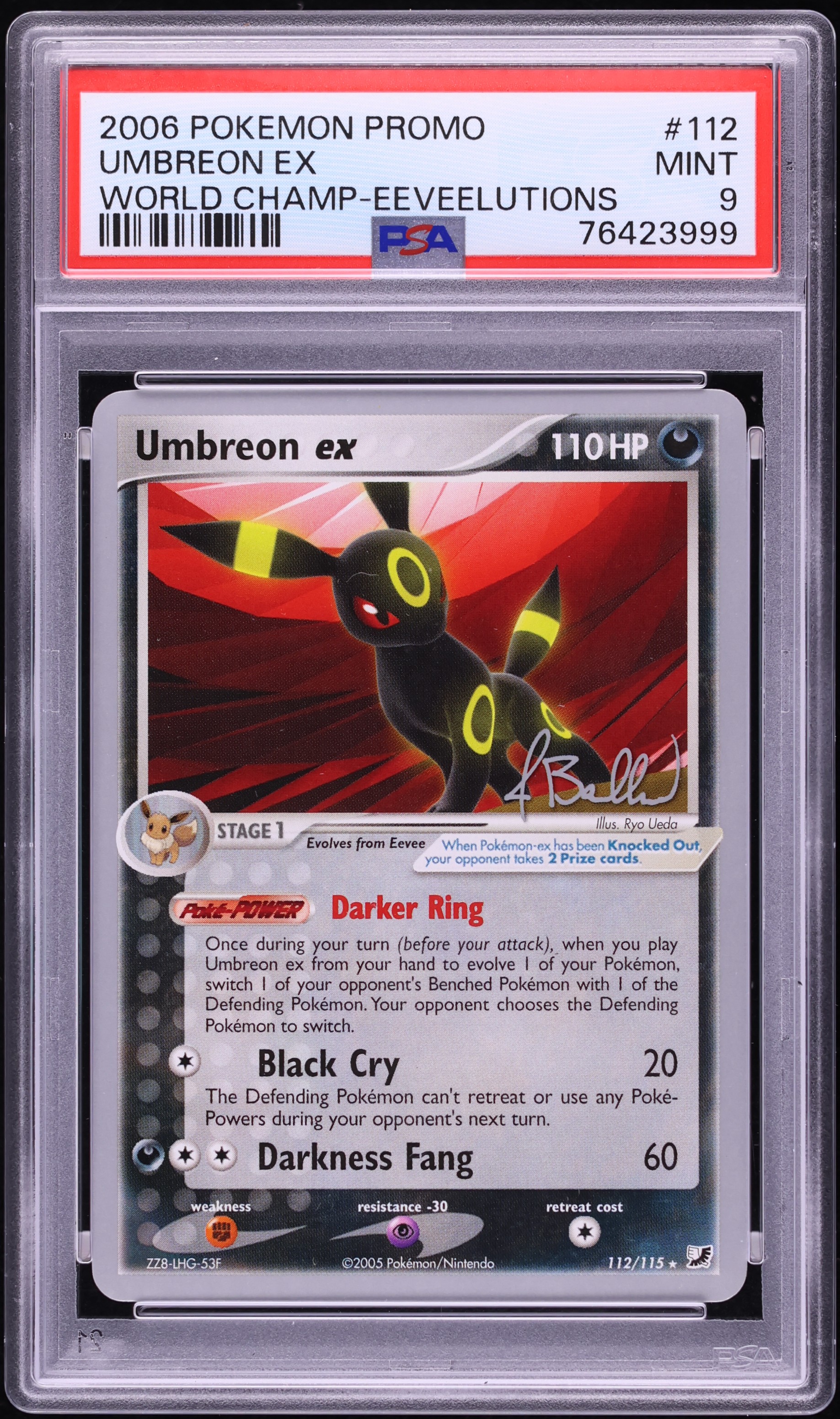 2006 Pokemon World Championships Promo Eeveelutions Umbreon Ex #112 PSA 9 MINT