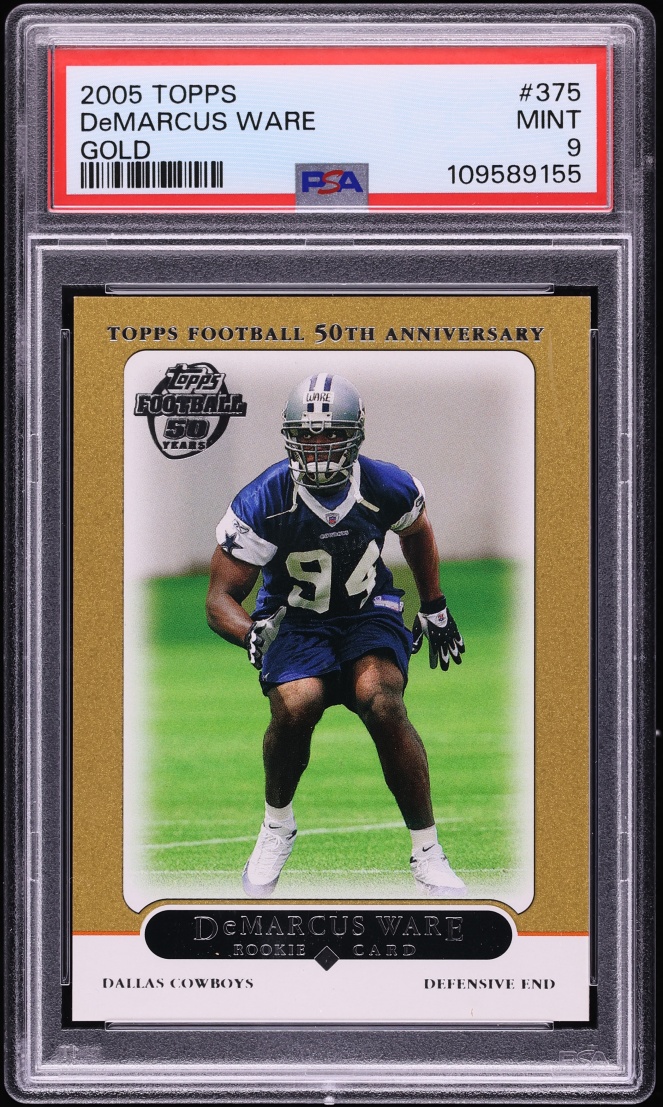 2005 Topps Gold DeMarcus Ware ROOKIE /50 #375 PSA 9 MINT