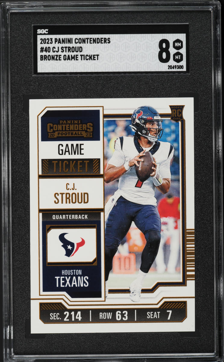 2023 Panini Contenders Bronze Game Ticket CJ Stroud ROOKIE #40 SGC 8 NM-MT