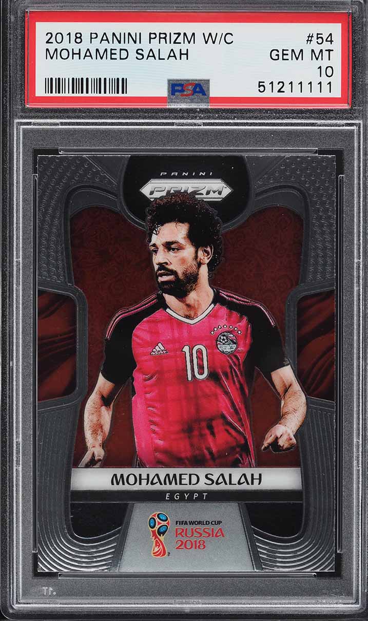 2018 Panini Prizm World Cup Mohamed Salah #54 PSA 10 GEM MINT