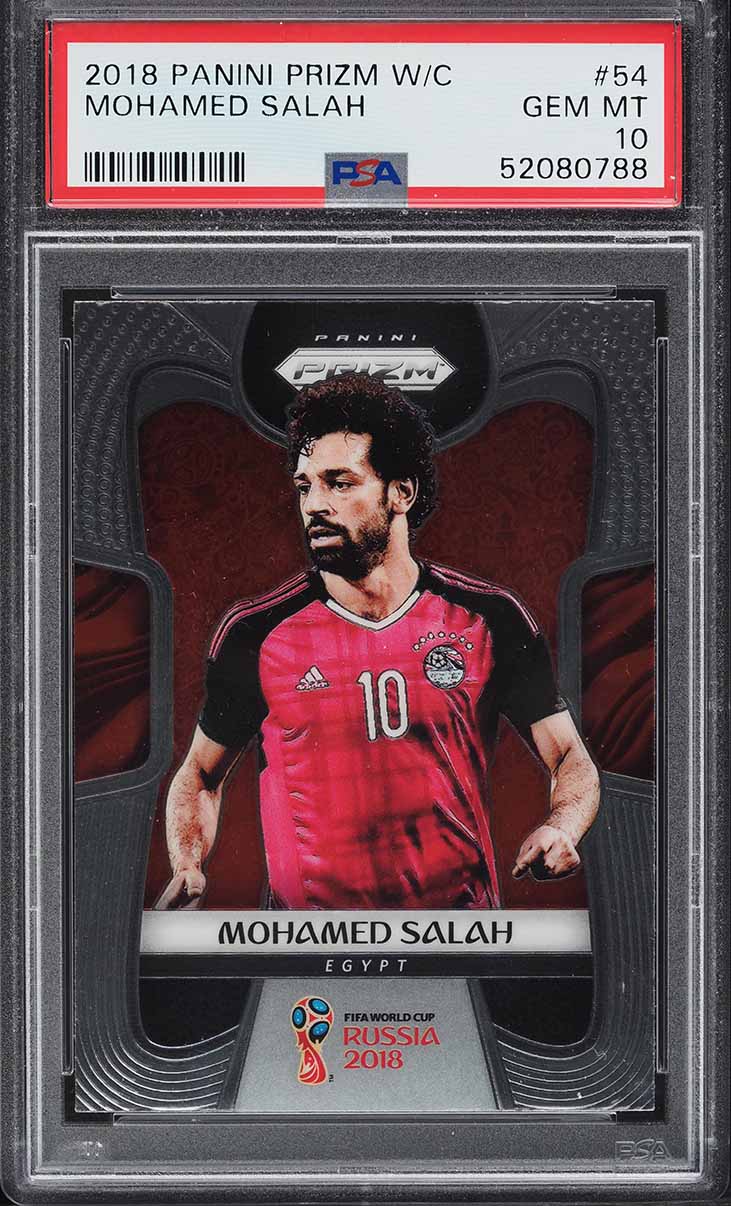 2018 Panini Prizm World Cup Mohamed Salah #54 PSA 10 GEM MINT