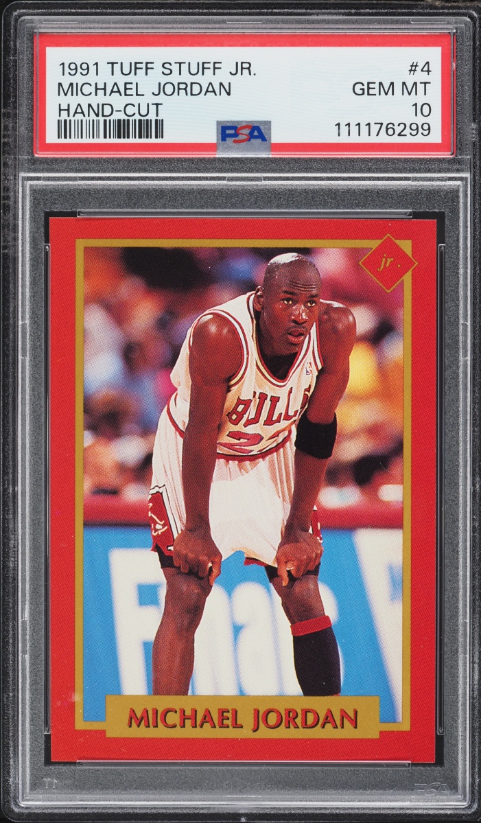 1991 Tuff Stuff Jr. Hand Cut Michael Jordan #4 PSA 10 GEM MINT