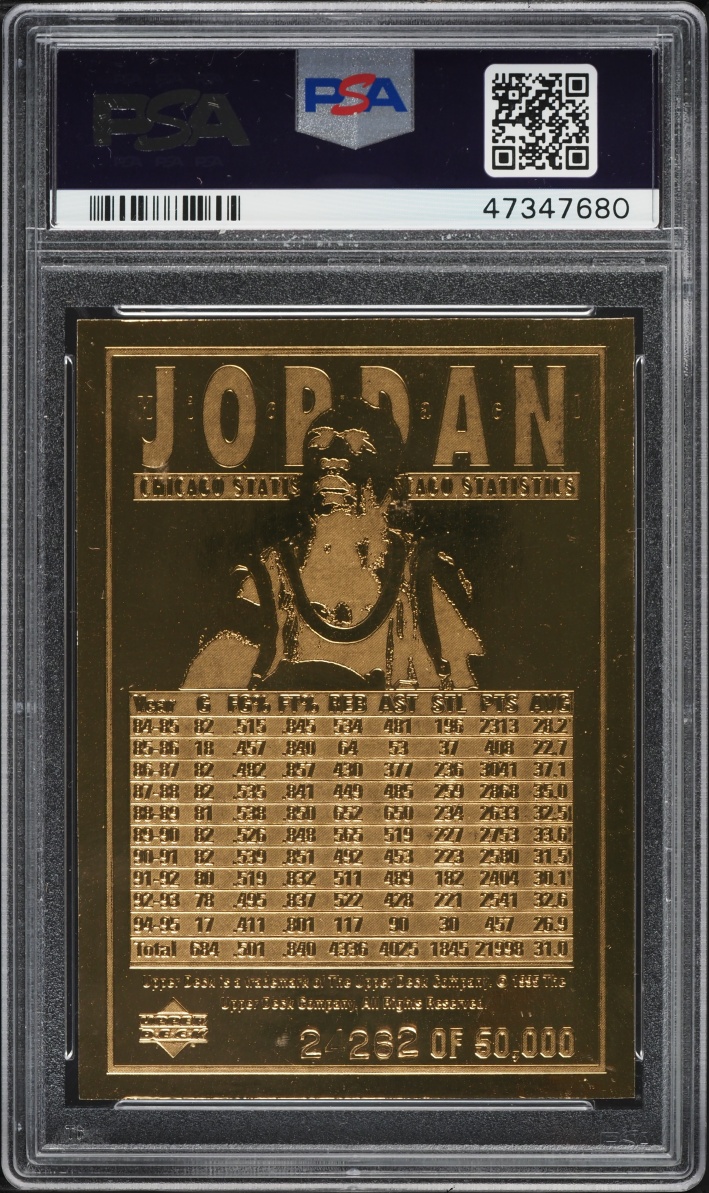 1995 Upper Deck 23k Gold Michael Jordan /50000 PSA 10 GEM MINT
