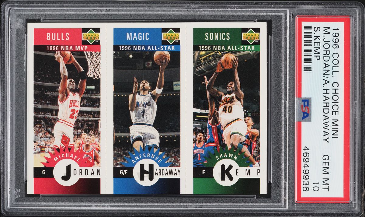 1996 Collector's Choice Mini Michael Jordan Anfernee Hardaway Shawn Kemp PSA 10 GEM MINT
