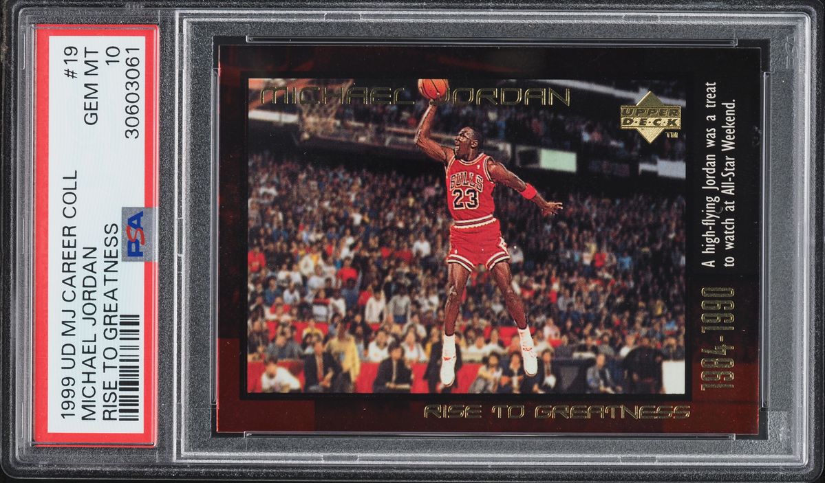 1999 Upper Deck MJ Career Collection Rise To Greatness Michael Jordan #19 PSA 10 GEM MINT