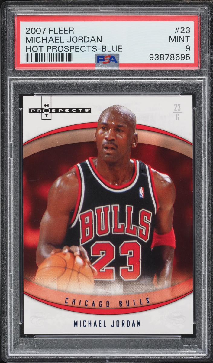 2007 Fleer Hot Prospects Blue Michael Jordan 1/10 #23 PSA 9 MINT