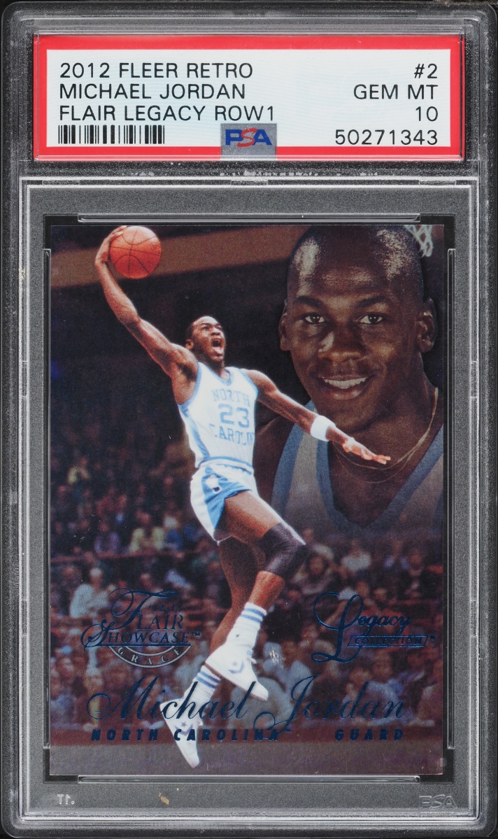 2012 Fleer Retro Flair Legacy Row 1 Michael Jordan /150 #2 PSA 10 GEM MINT