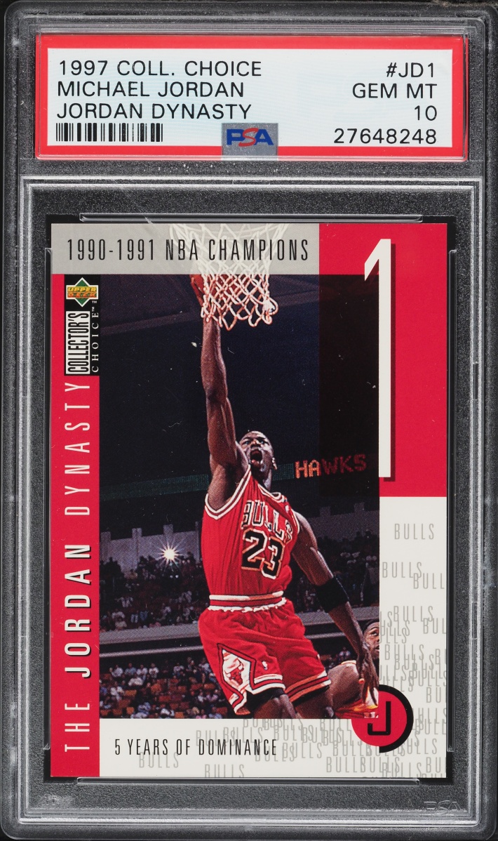 1997 Collector's Choice Jordan Dynasty Michael Jordan /23000 #JD1 PSA 10 GEM MINT