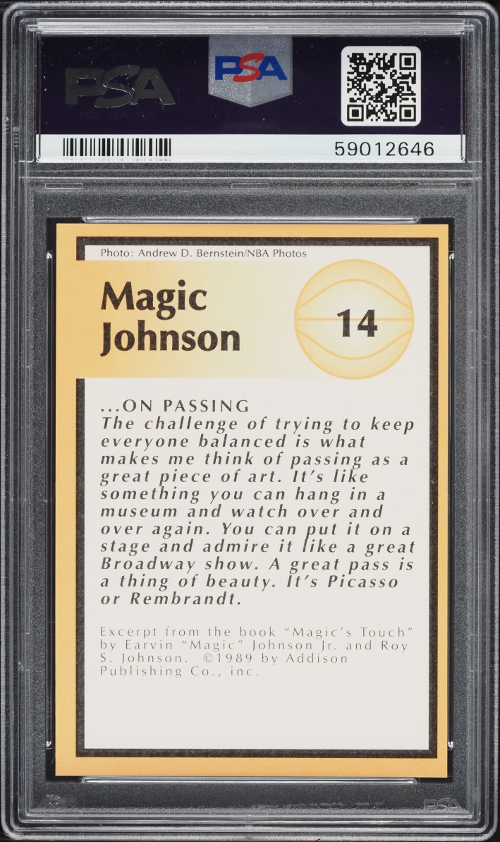 1991 Tuff Stuff Jr. Hand Cut Magic Johnson #14 PSA 10 GEM MINT