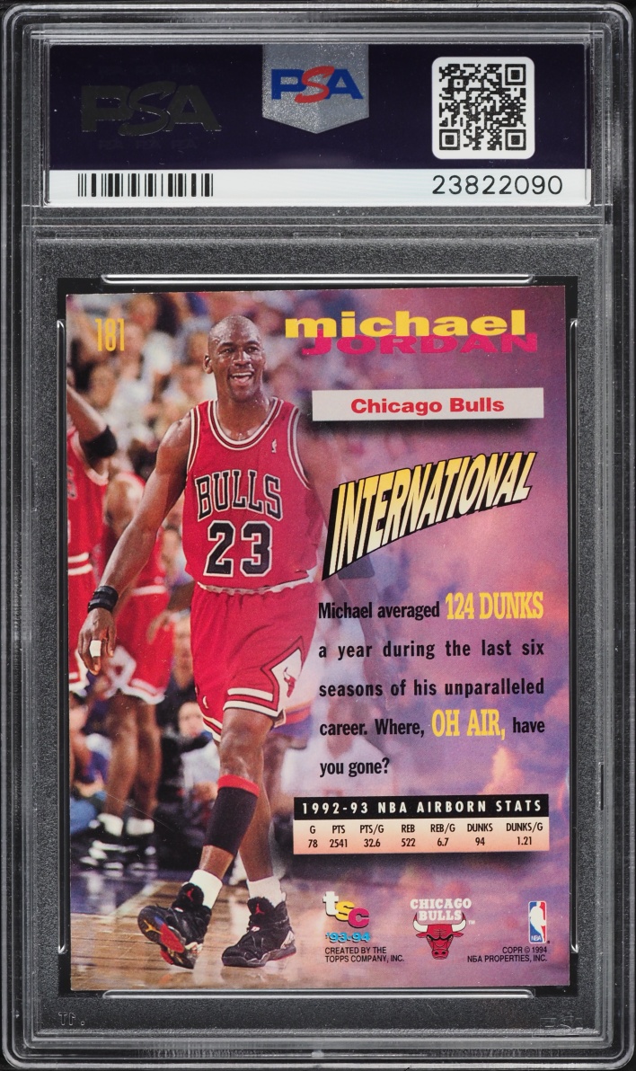 1993 Stadium Club Members Only Michael Jordan #181 PSA 10 GEM MINT