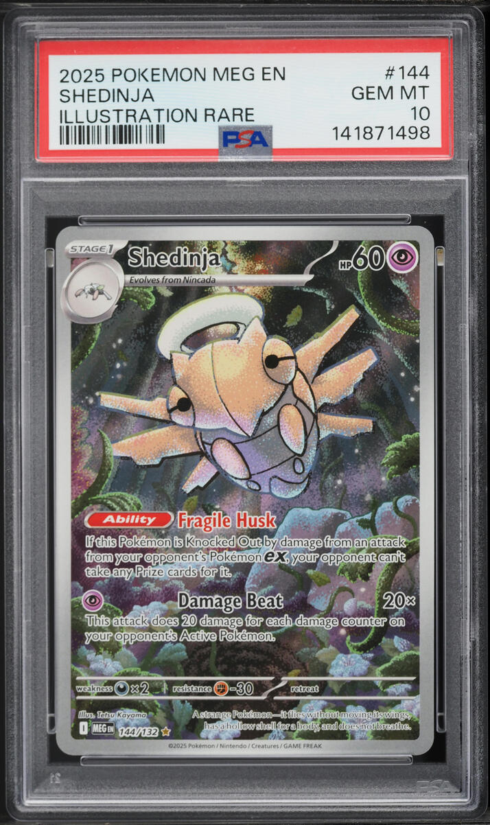 2025 Pokemon Mega Evolution IR Shedinja #144 PSA 10 GEM MINT