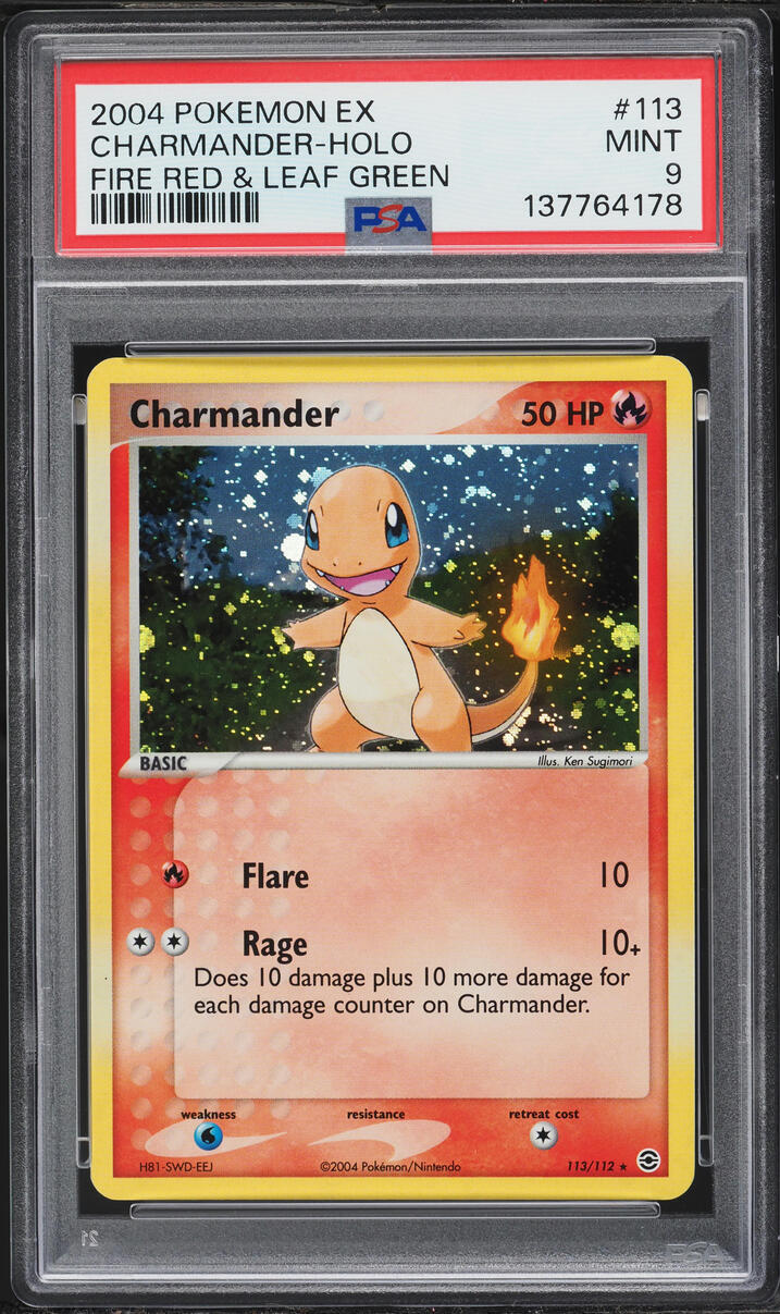 2004 Pokemon EX Fire Red & Leaf Green Holo Charmander #113 PSA 9 MINT