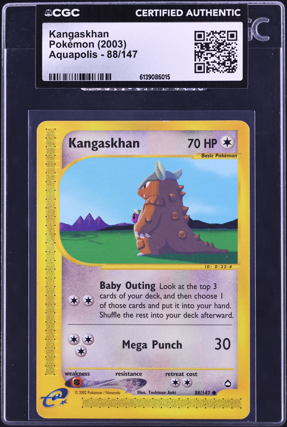 2003 Pokemon Aquapolis Kangaskhan #88 CGC AUTH