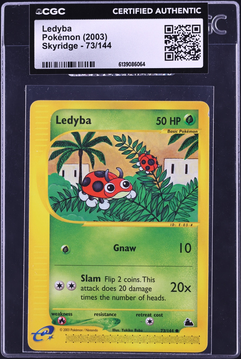 2003 Pokemon Skyridge Ledyba #73 CGC AUTH