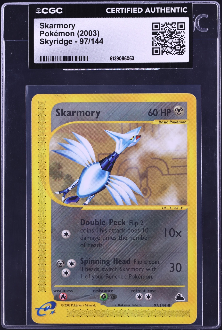 2003 Pokemon Skyridge Skarmory #97 CGC AUTH