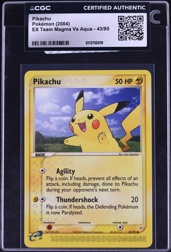 2004 Pokemon Japanese Weekly Pikachu, Torchic, & Mudkip #52 BGS