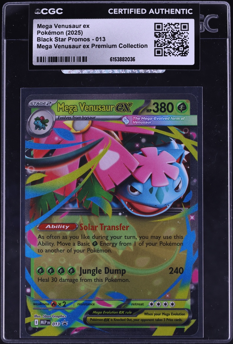 2025 Pokemon Mega Evolution Promo Premium Collection Holo Mega Venusaur ex #13 CGC AUTH