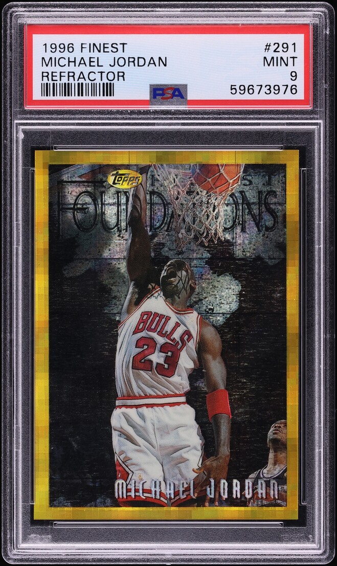 1996 Finest Gold Refractor Michael Jordan #291 PSA 9 MINT
