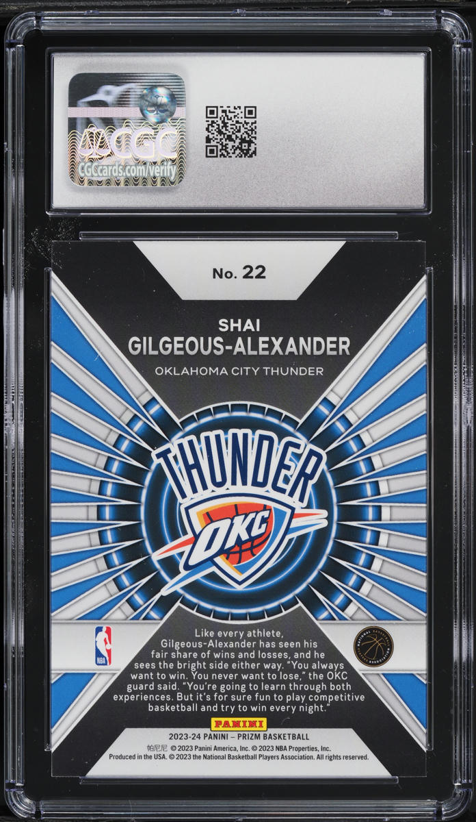 2023 Panini Prizm Dominance Shai Gilgeous-Alexander #22 CGC 10 GEM MINT
