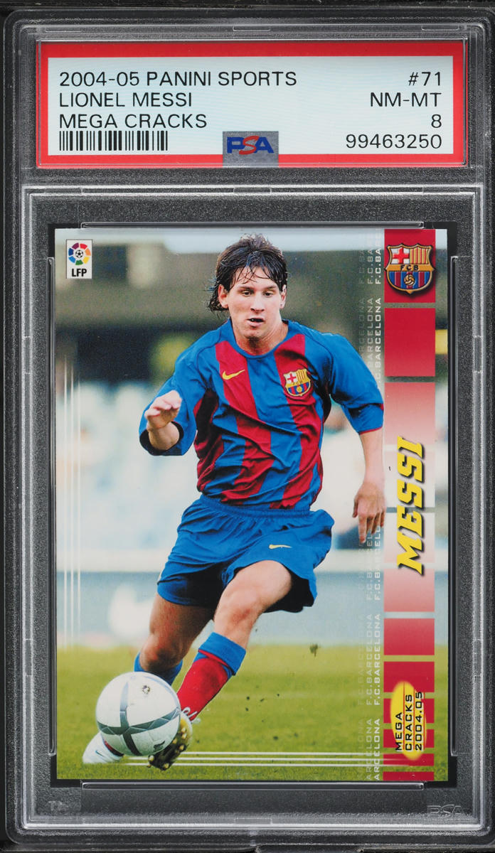 2004 Panini Sports Mega Cracks La Liga Lionel Messi ROOKIE #71 PSA 8 NM-MT