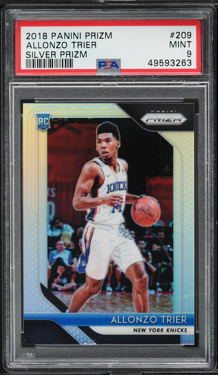 2018 Panini Prizm Silver Allonzo Trier ROOKIE #209 PSA 9 MINT