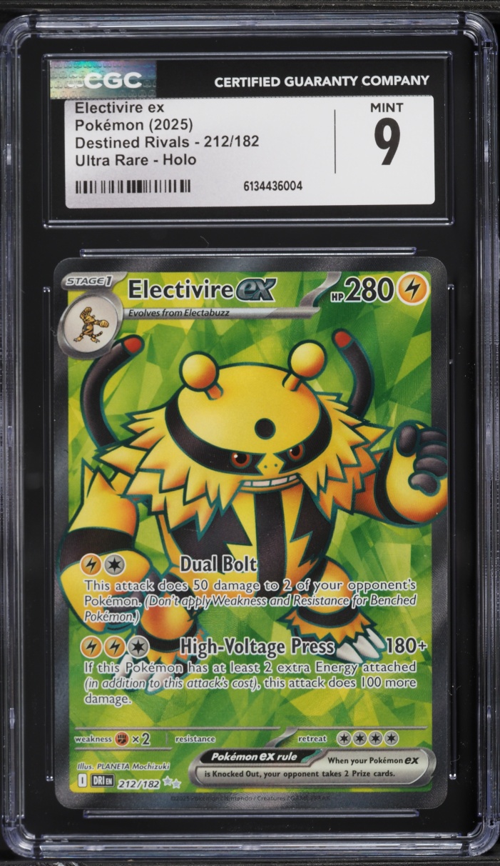 2025 Pokemon Scarlet & Violet Destined Rivals Full Art Electivire ex #212 CGC 9 MINT