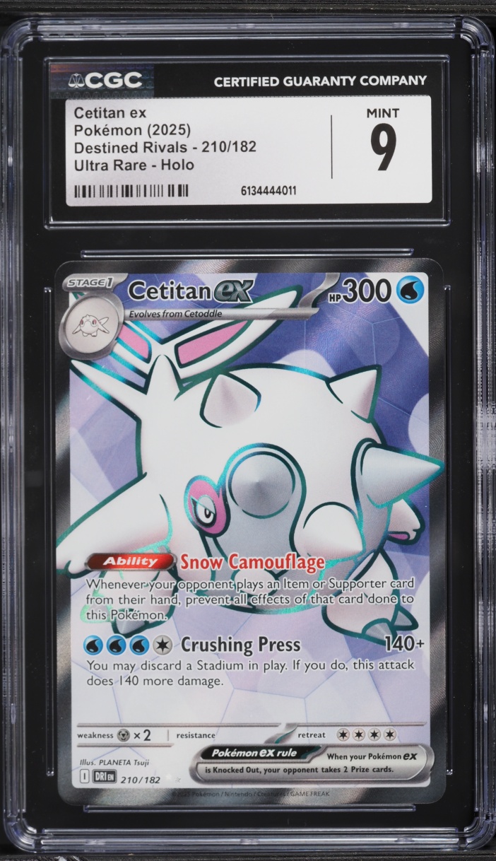 2025 Pokemon Scarlet & Violet Destined Rivals Full Art Cetitan ex #210 CGC 9 MINT