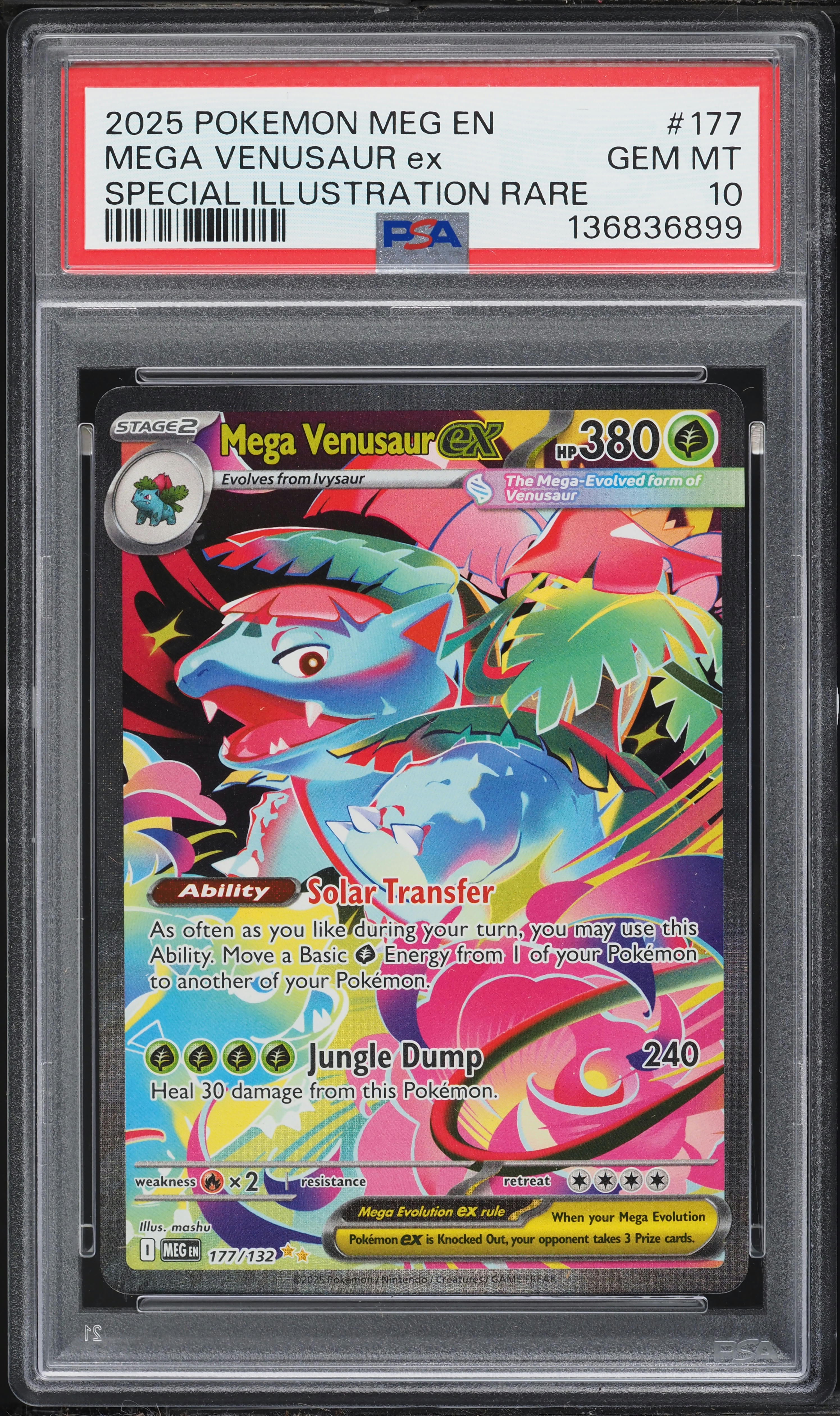 2025 Pokemon Mega Evolution SIR Mega Venusaur EX #177 PSA 10 GEM MINT