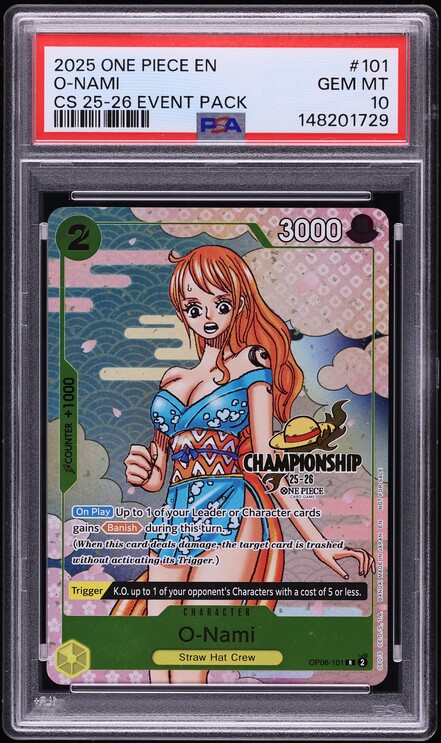 2025 One Piece Championship '25-'26 Event Pack O-Nami #OP06-101