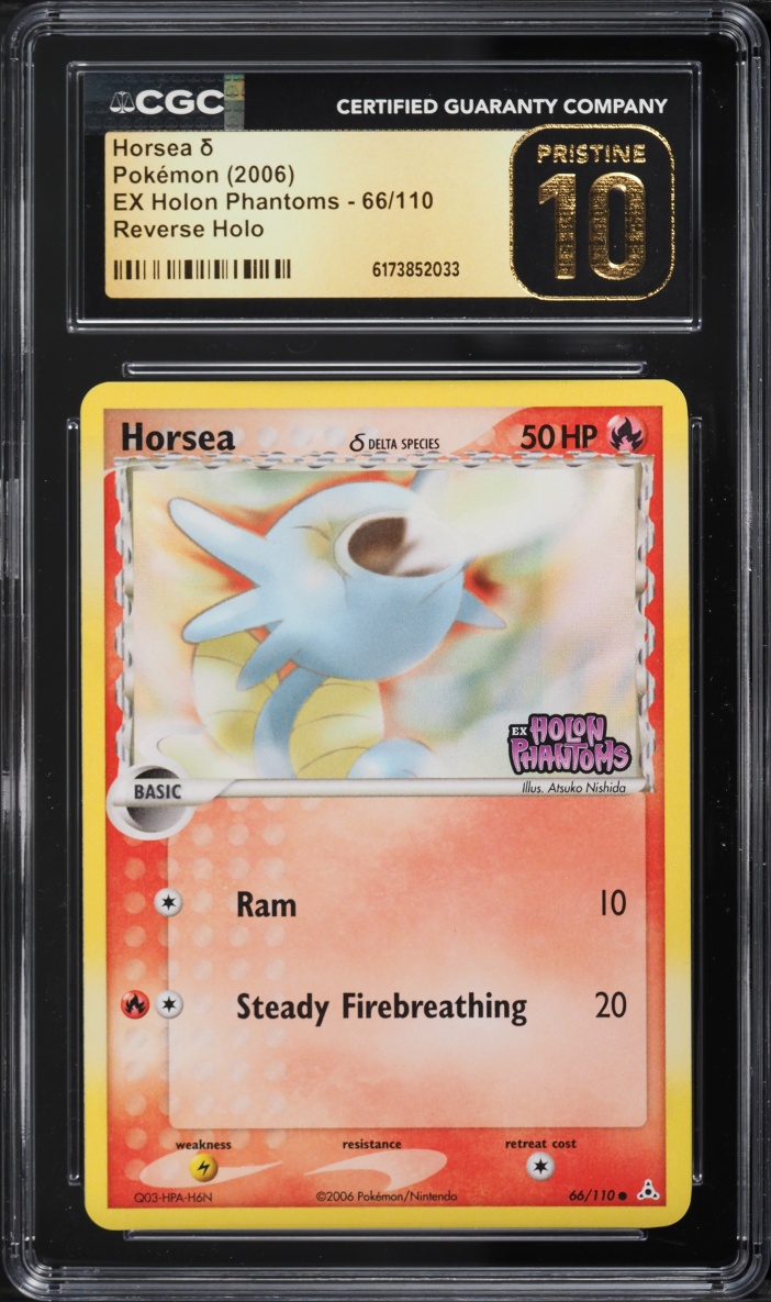 2006 Pokemon EX Holon Phantoms Reverse Holo Horsea #66 CGC 10 PRISTINE