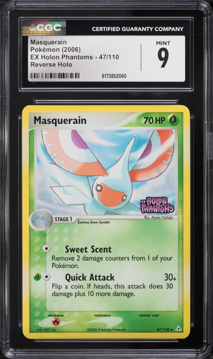 2006 Pokemon EX Holon Phantoms Reverse Holo Masquerain #47 CGC 9 MINT