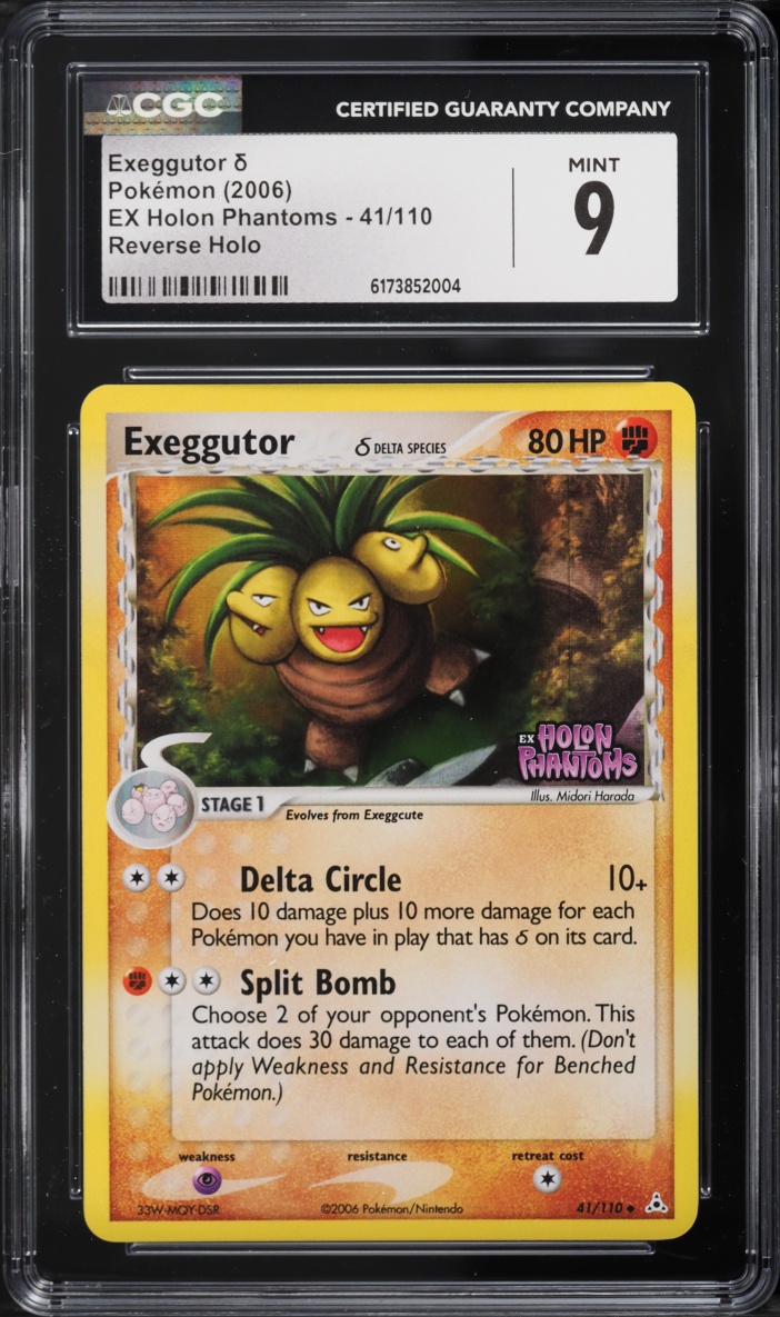 2006 Pokemon EX Holon Phantoms Reverse Holo Exeggutor #41 CGC 9 MINT