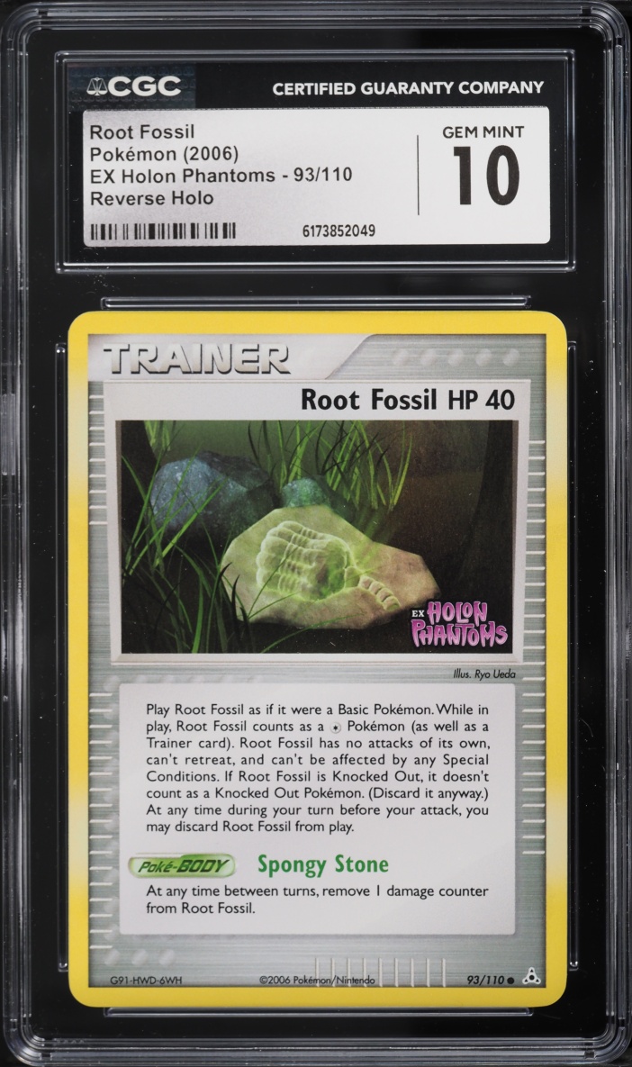 2006 Pokemon EX Holon Phantoms Reverse Holo Root Fossil #93 CGC 10 GEM MINT