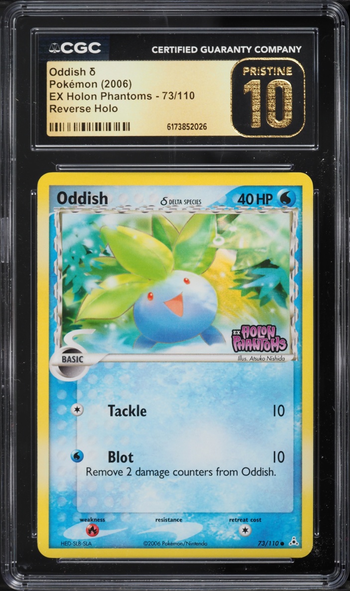 2006 Pokemon EX Holon Phantoms Reverse Holo Oddish #73 CGC 10 PRISTINE