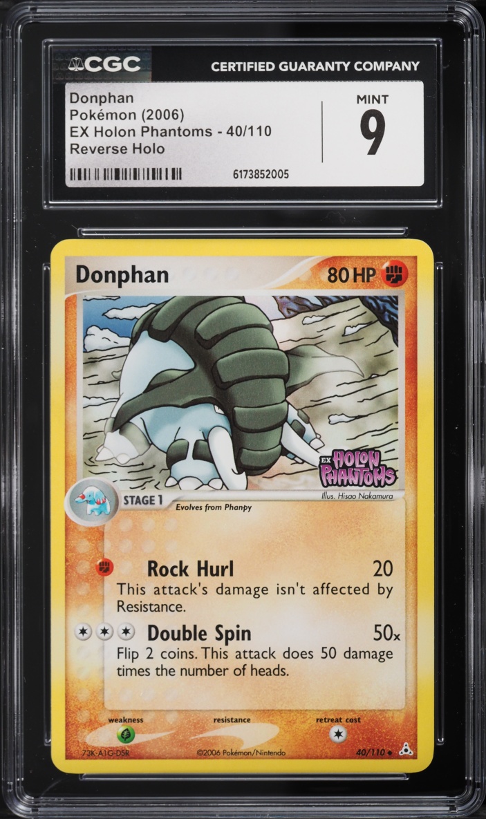2006 Pokemon EX Holon Phantoms Reverse Holo Donphan #40 CGC 9 MINT