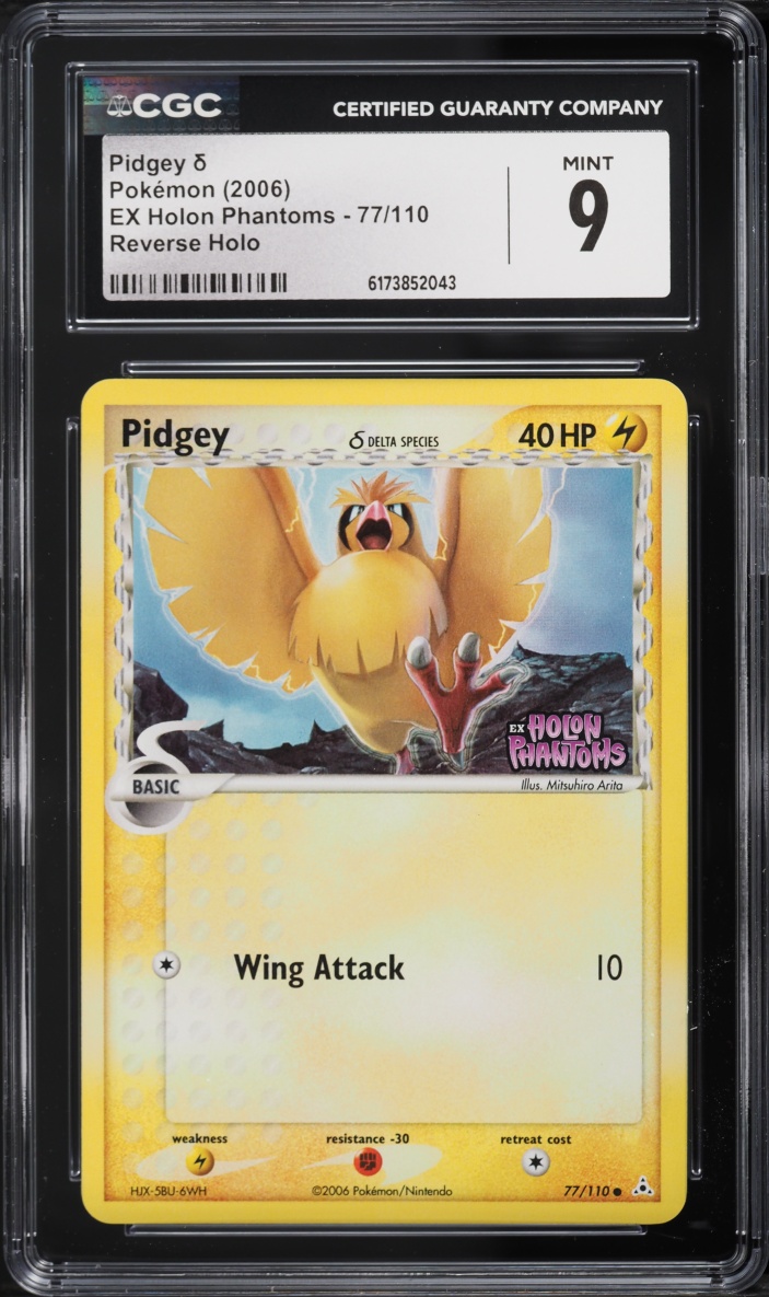 2006 Pokemon EX Holon Phantoms Reverse Holo Pidgey #77 CGC 9 MINT
