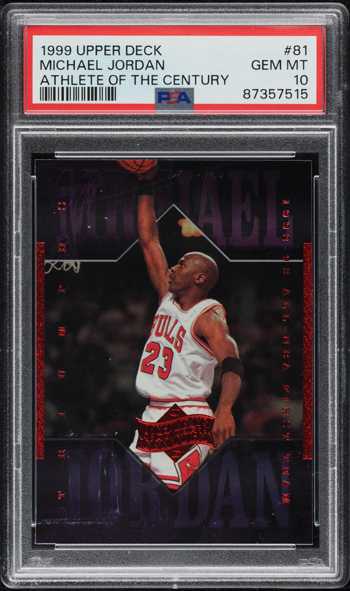 1999 Upper Deck MJ Athlete Of The Century Michael Jordan #81 PSA 10 GEM MINT