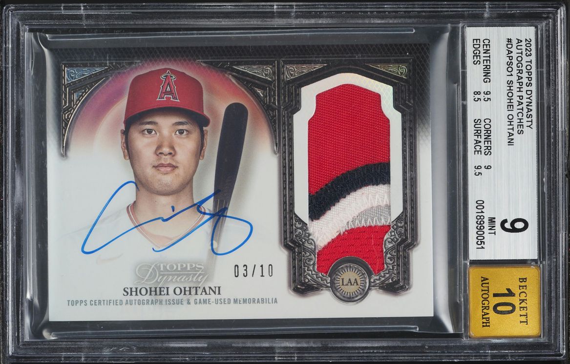 2023 Topps Dynasty Shohei Ohtani PATCH AUTO /10 #DAP-SO1 BGS 9 MINT