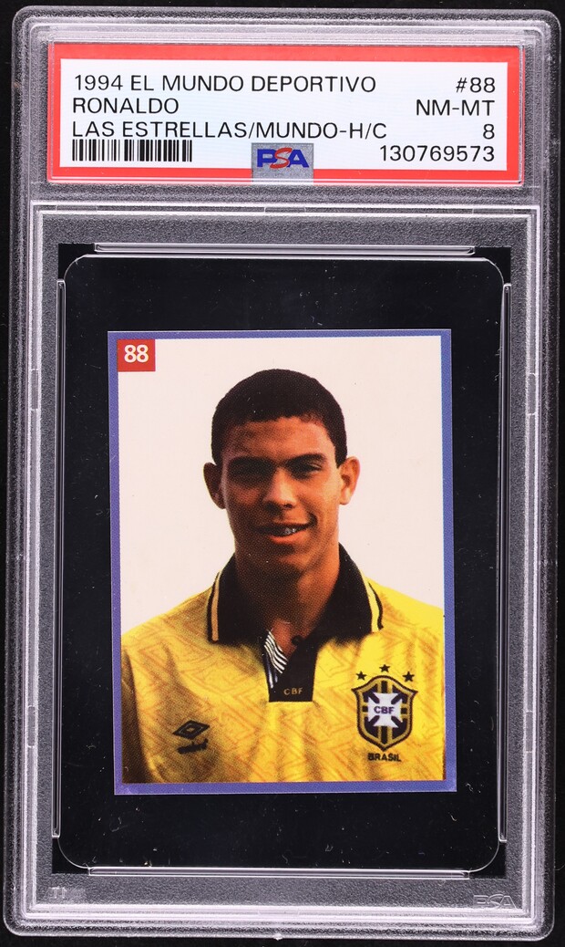 1994 El Mundo Deportivo Las Estrellas Ronaldo ROOKIE #88 PSA 8 NM-MT