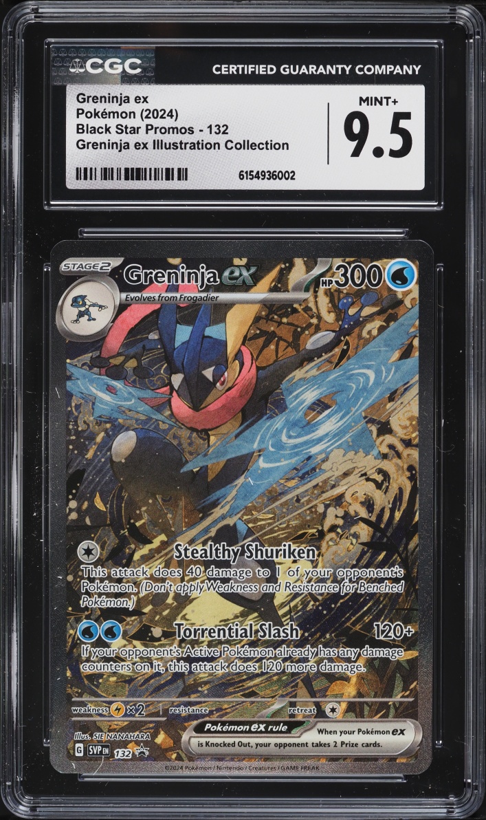 2024 Pokemon Scarlet & Violet Promo Illustration Collection Full Art Greninja ex #132 CGC 9.5