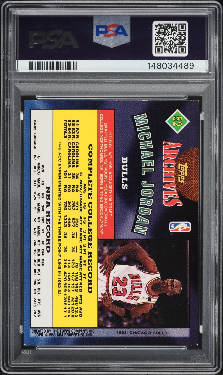 1992 Topps Archives Michael Jordan #52 PSA 4 VGEX