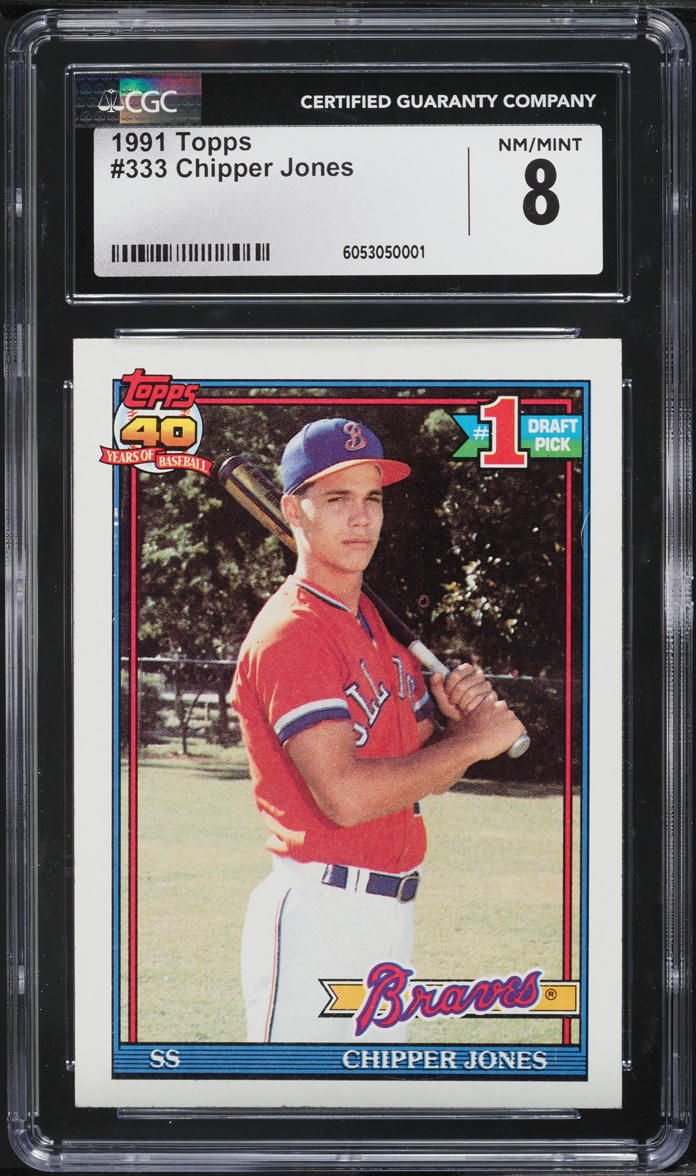 1991 Topps Chipper Jones ROOKIE #333 CGC 8 NM-MT