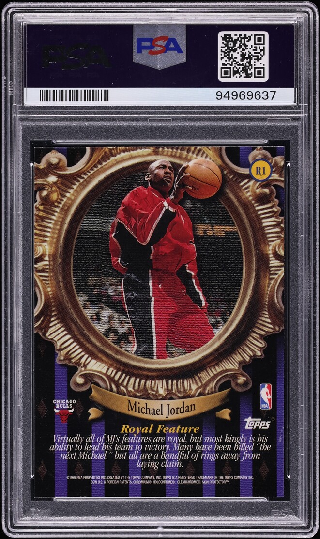 1998 Topps Roundball Royalty Refractor Michael Jordan #R1 PSA 10 GEM MINT