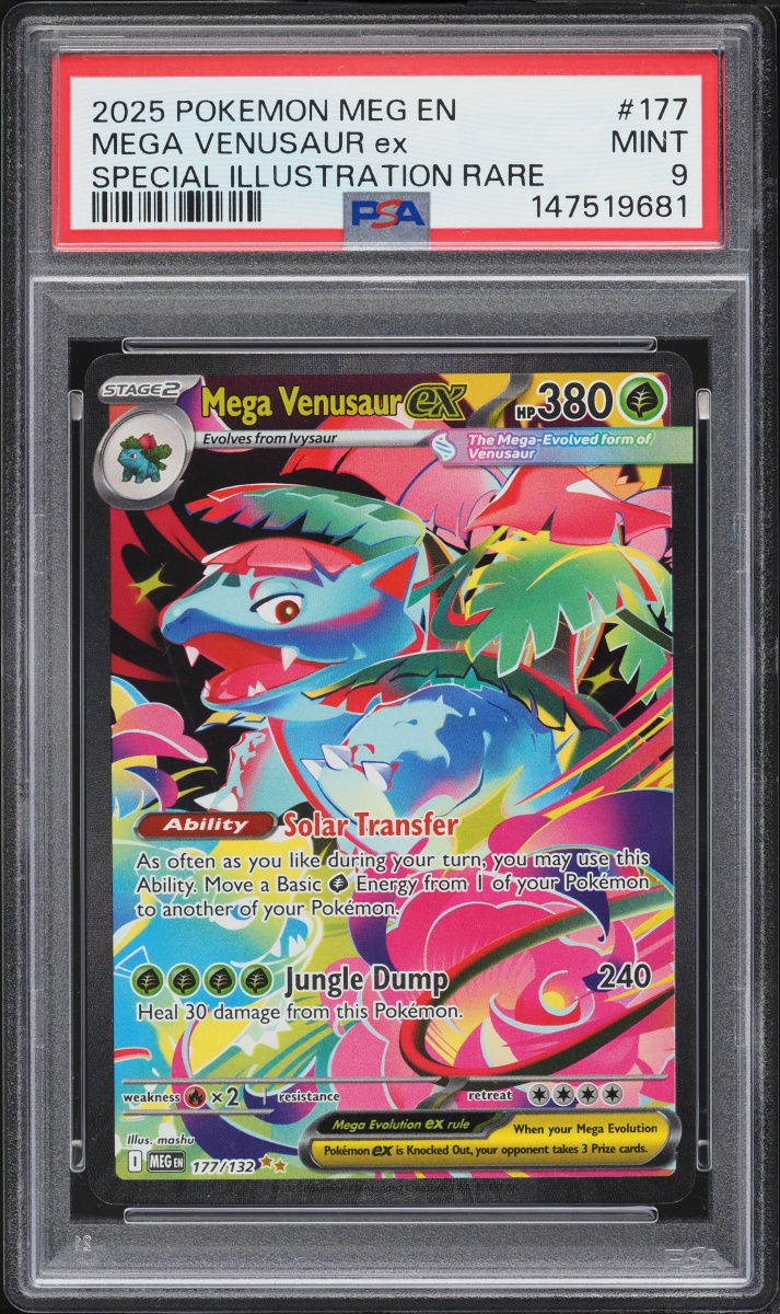 2025 Pokemon Mega Evolution SIR Mega Venusaur EX #177 PSA 9 MINT