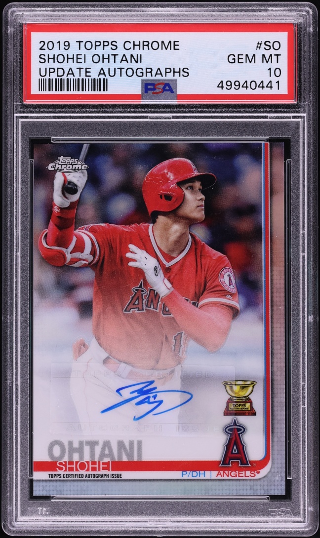2019 Topps Chrome Update Shohei Ohtani AUTO #SO PSA 10 GEM MINT