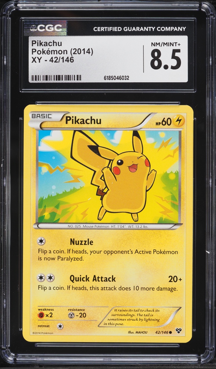2014 Pokemon XY Pikachu #42 CGC 8.5 NM-MT+